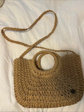 Billabong Woven Round-Handle Crossbody Bag - Tan